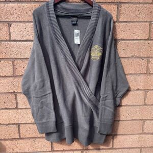NWT Hot Topic SZ 5XL Outlander Crowned Thistle Knit Sweater Faux Wrap Cardigan